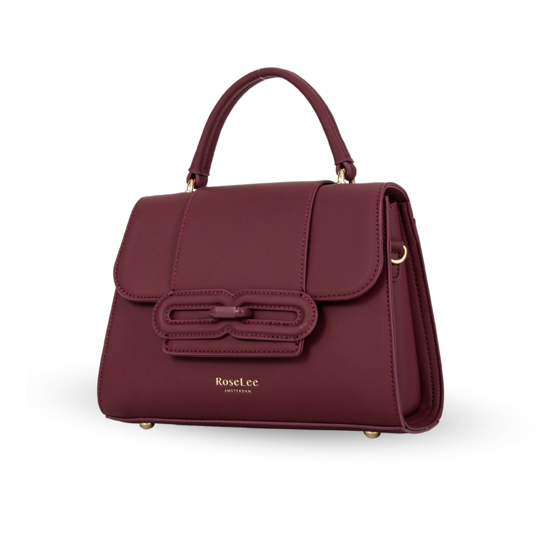 Lea handtas bordeaux rood
