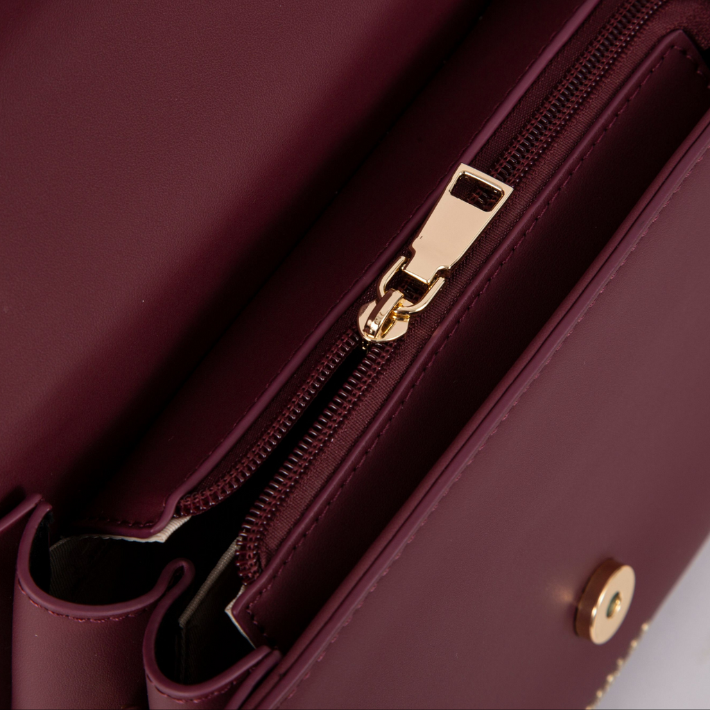 Lea handtas - bordeauxrood