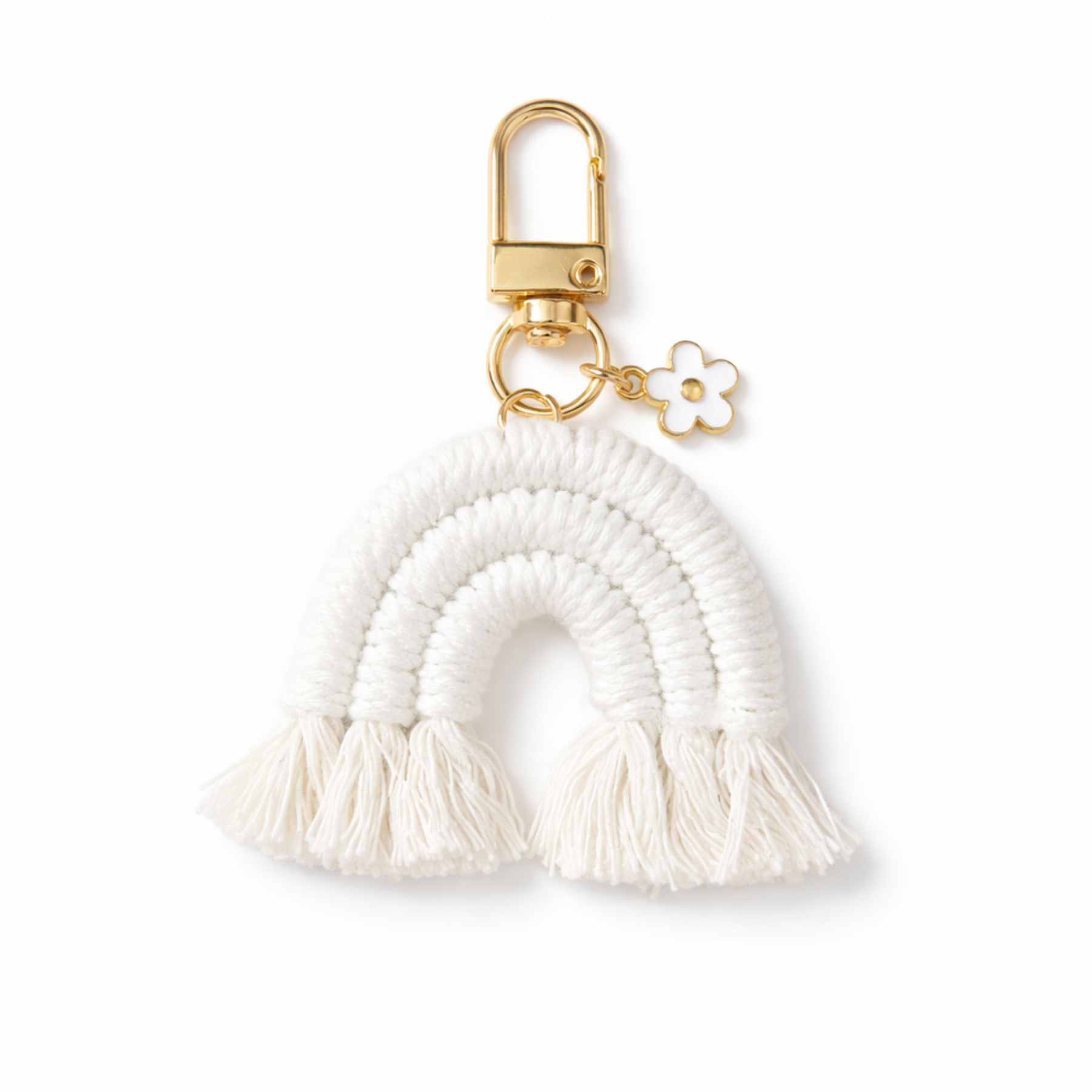 Handtas bedel | regenboog - wit