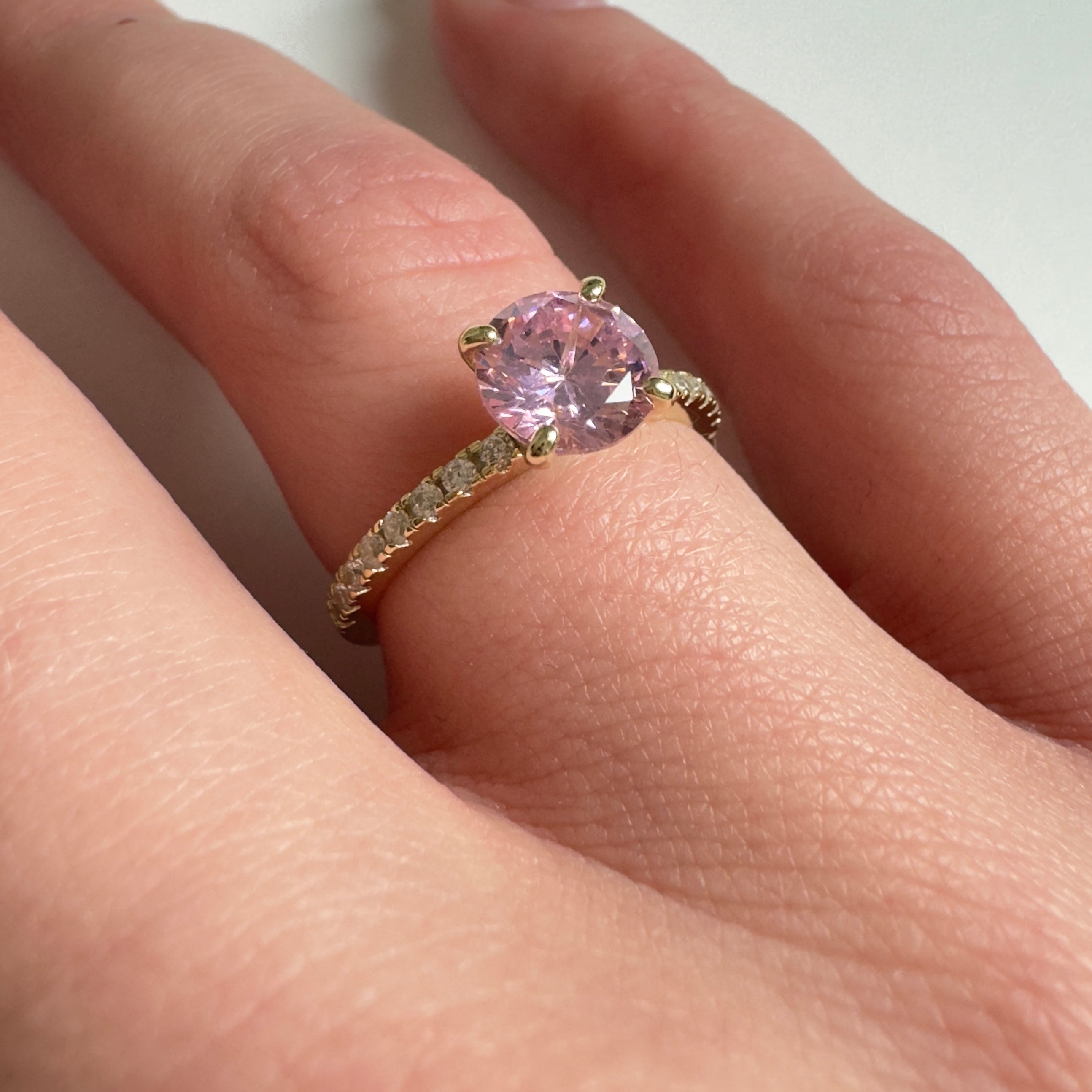 Aurora ring - goud/roze