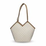 Luna shoulder bag - white/brown