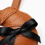 Croissant handtas bedel - zwarte strik