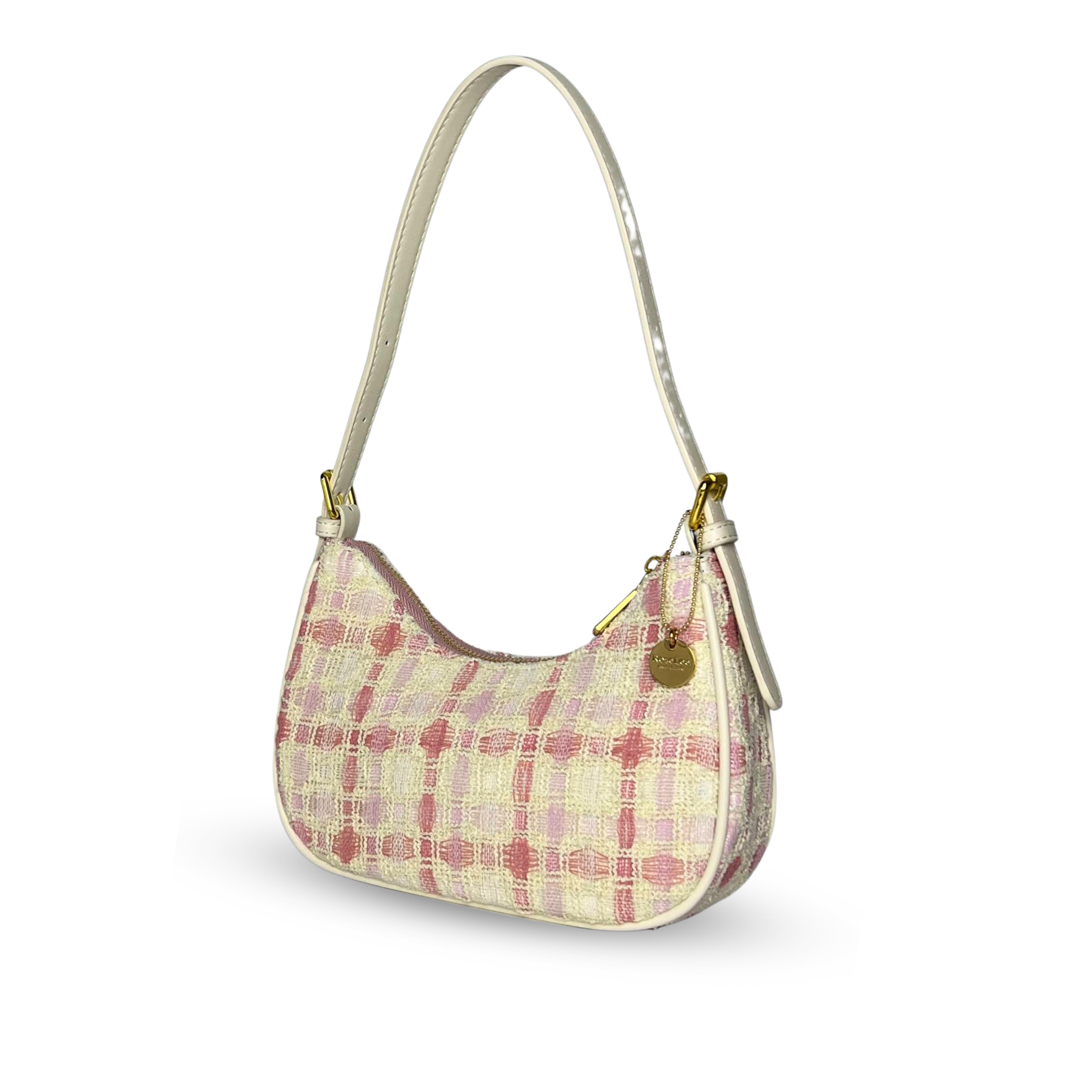 Lily Handtasche – Weiß/Rosa